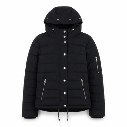 Womens UK Size 10 Topshop Black Puffer Jacket