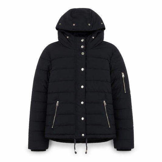 Womens UK Size 10 Topshop Black Puffer Jacket