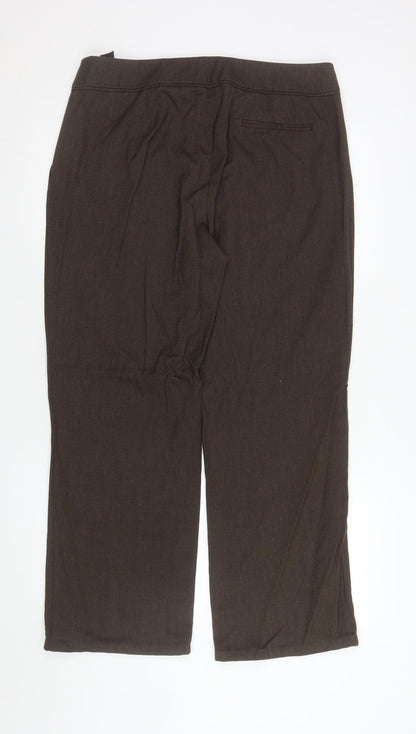 Marks and Spencer Men's Brown Straight Leg Trousers Size M