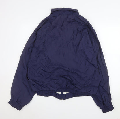 Mens UK Size L Sportive Blue Windbreaker Coat