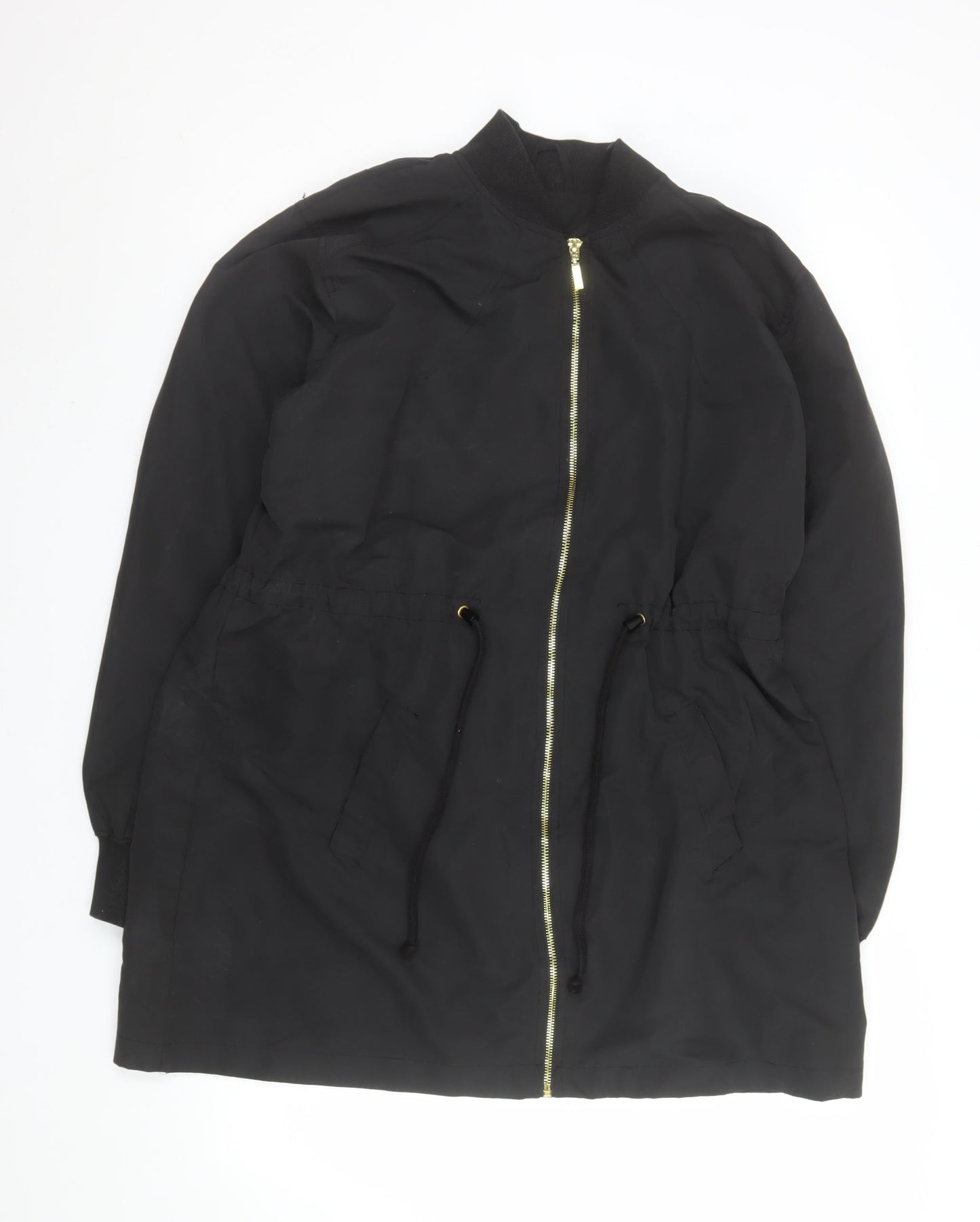 Womens UK Size M Boohoo Black Parka Coat