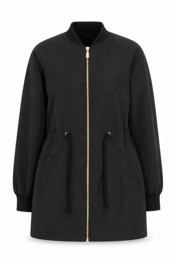 Womens UK Size M Boohoo Black Parka Coat
