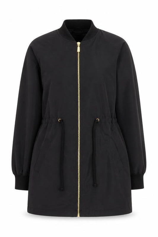 Womens UK Size M Boohoo Black Parka Coat