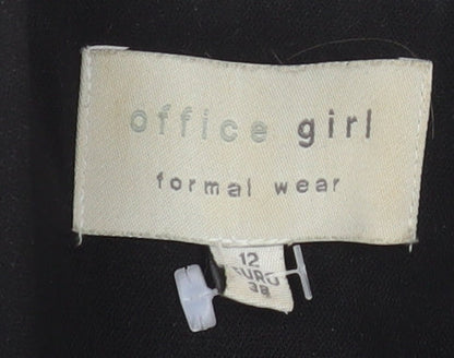 Womens UK Size 12 Office Girl Regular Black Suit Jacket