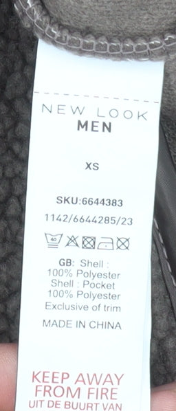 Mens UK Size XS New Look Brown Fleece