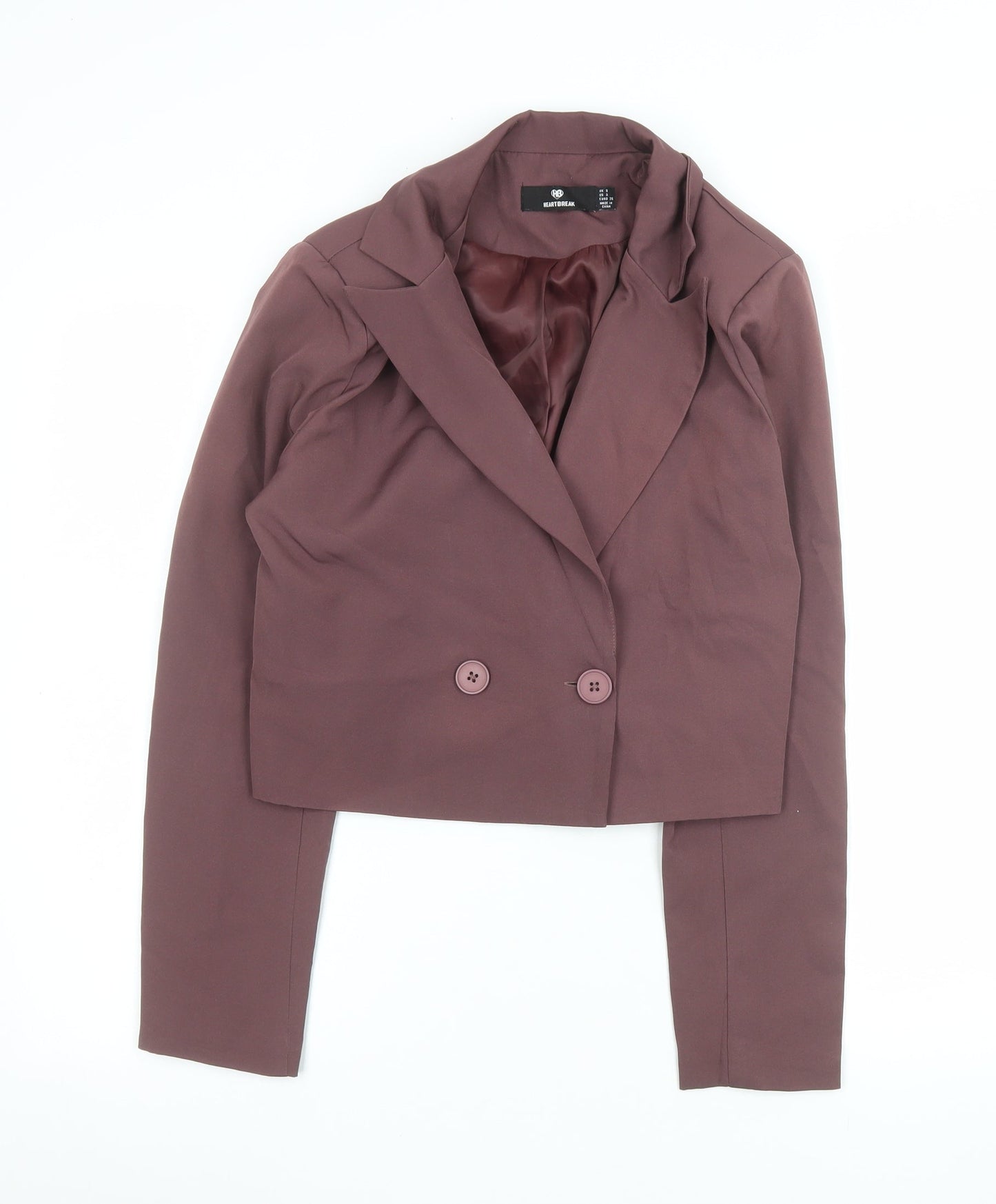 Womens UK Size 8 Heartbreak Regular Brown Blazer