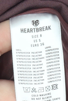 Womens UK Size 8 Heartbreak Regular Brown Blazer