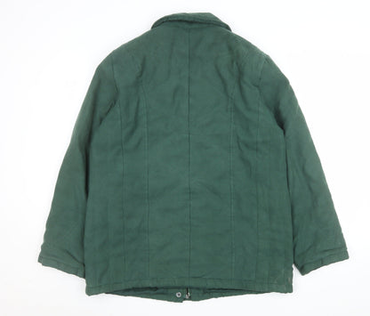 Womens UK Size 14 Finesse Green Quilted Coat