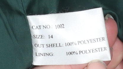 Womens UK Size 14 Finesse Green Quilted Coat