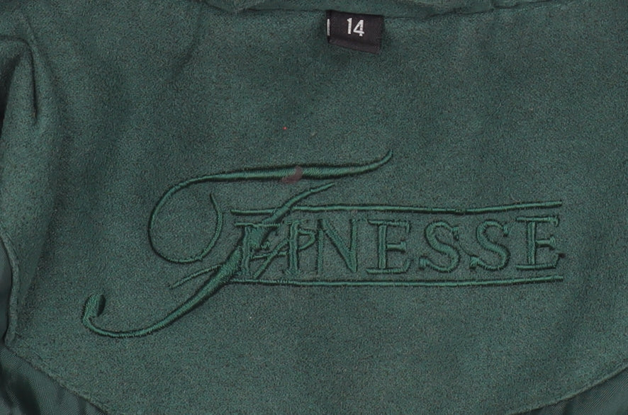 Womens UK Size 14 Finesse Green Quilted Coat