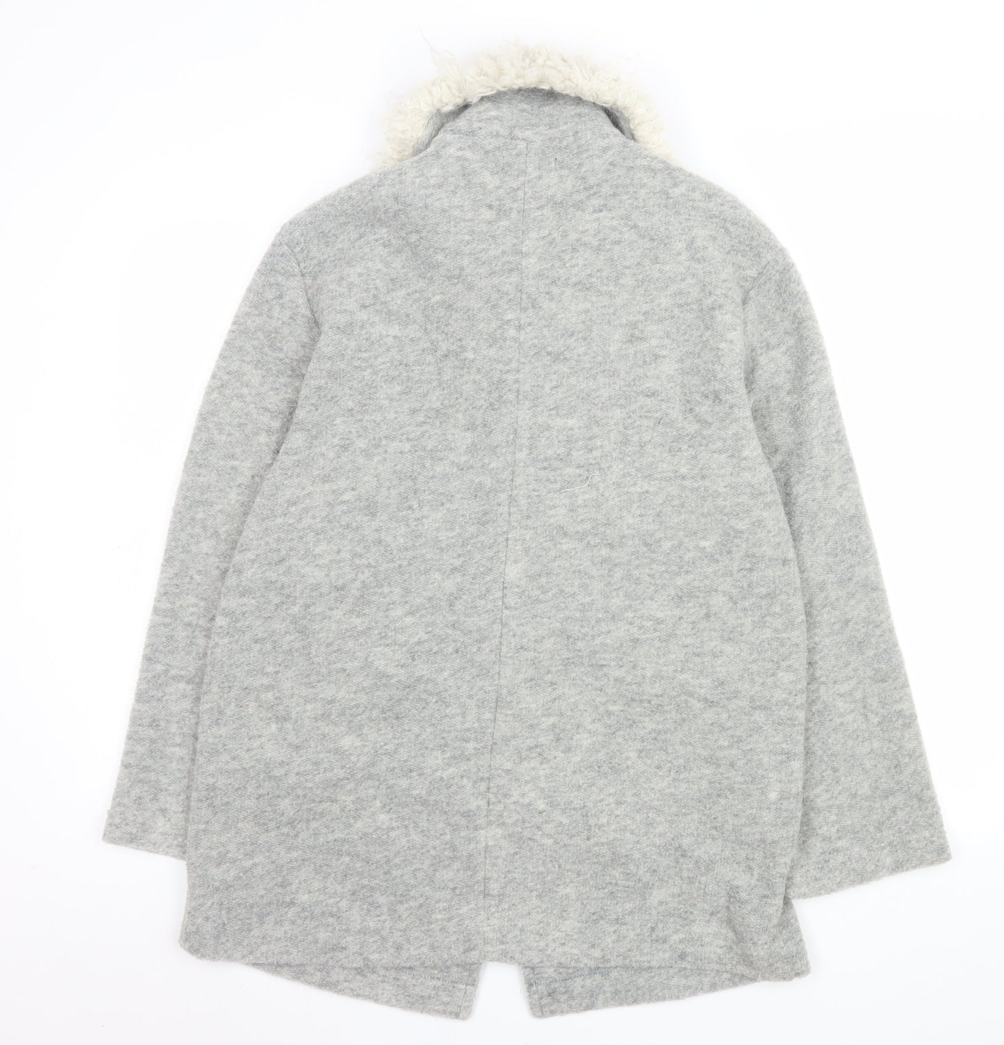 Womens UK Size S Zara Grey Overcoat