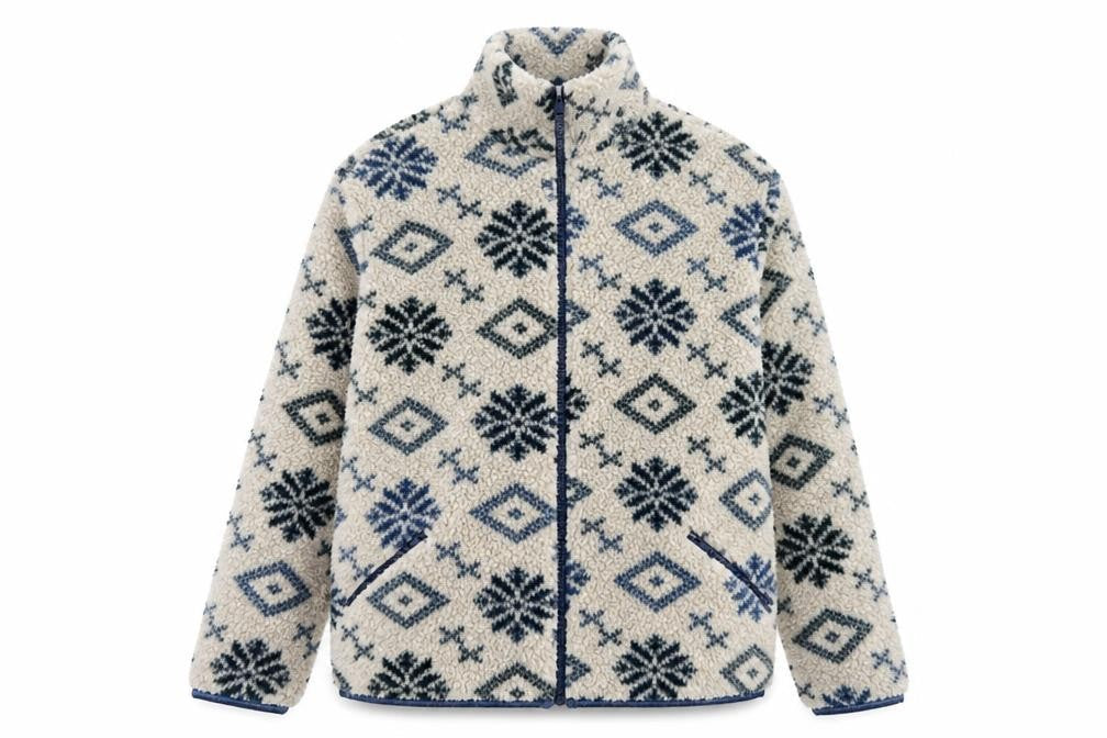 Mens UK Size M Ivy Beige Fleece Jacket