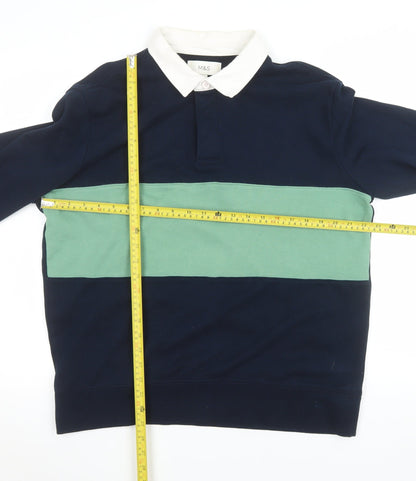 Mens UK Size L Marks and Spencer Blue Pullover Sweatshirt