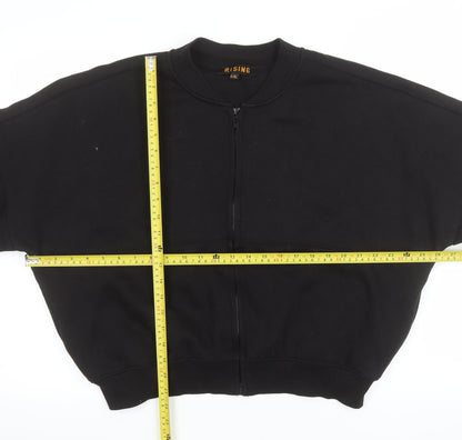 Mens UK Size L Rising Black Basic Jacket
