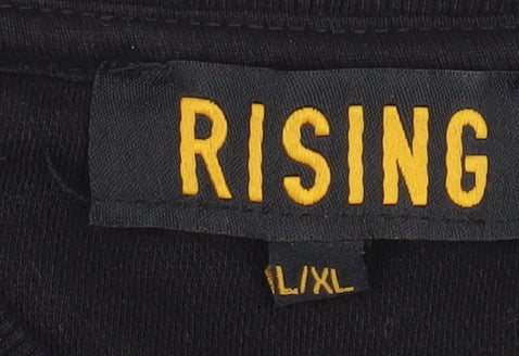 Mens UK Size L Rising Black Basic Jacket