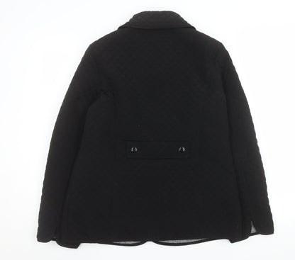 Womens UK Size M Gallery Black Quilted Coat