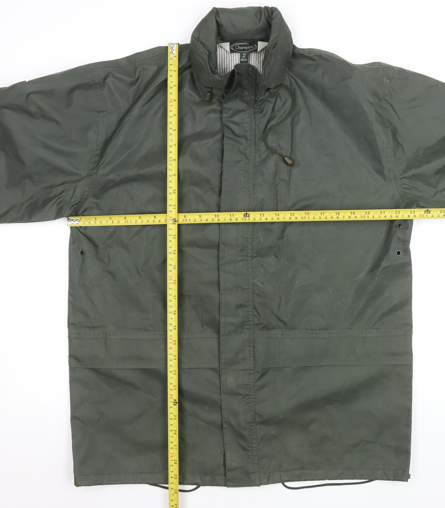 Mens UK Size M Champion Green Parka Coat