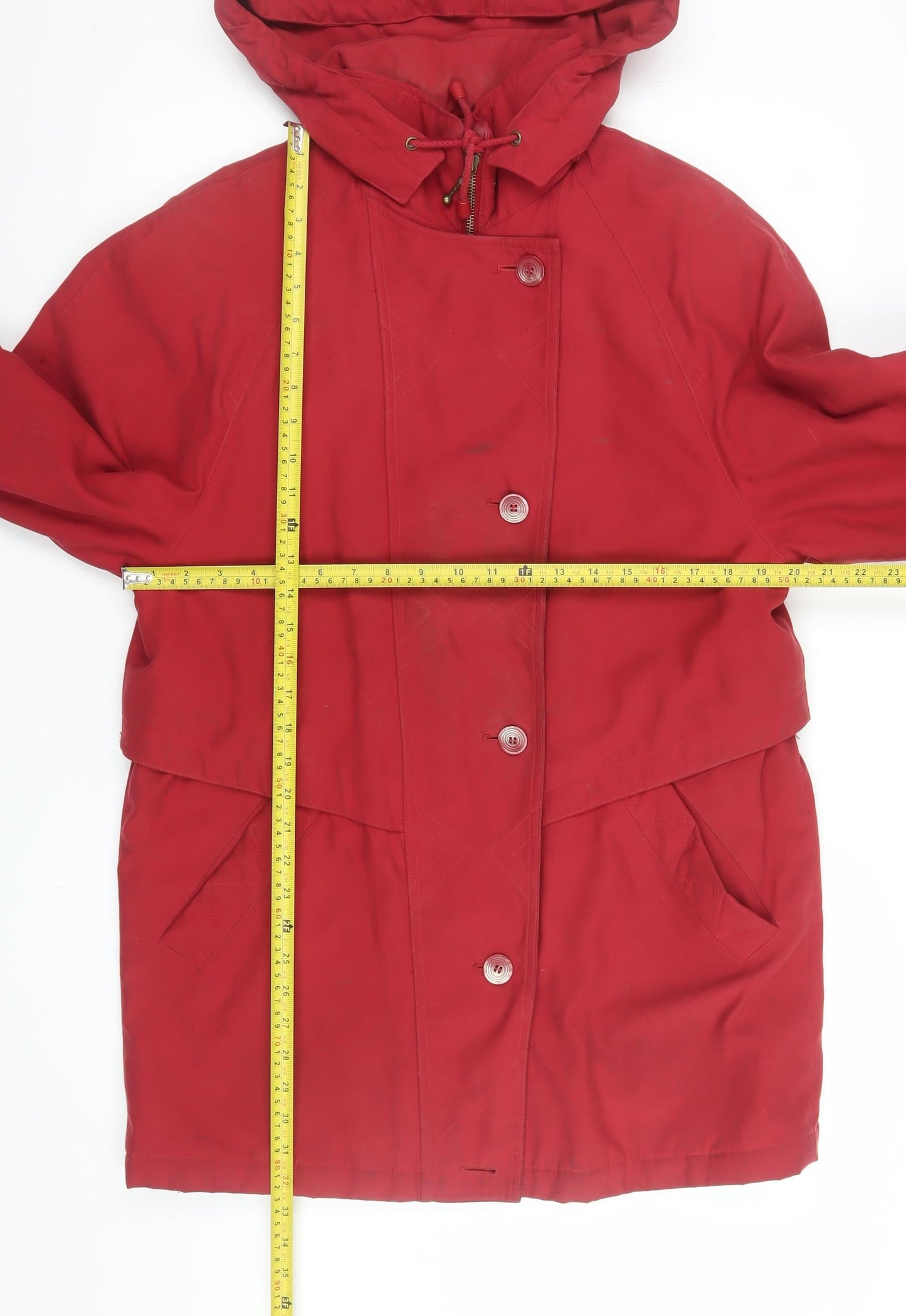 Womens UK Size S Dannimac Red Rain Coat
