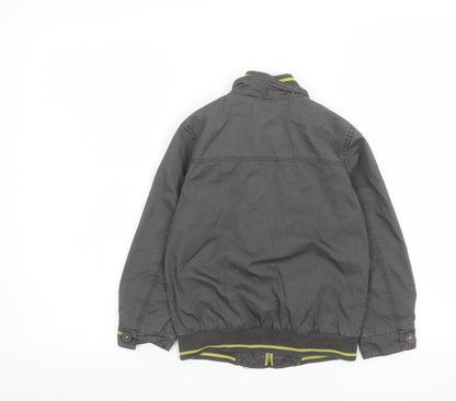 Boys UK Size 7 Years Baker by Ted Baker Grey Bomber Jacket