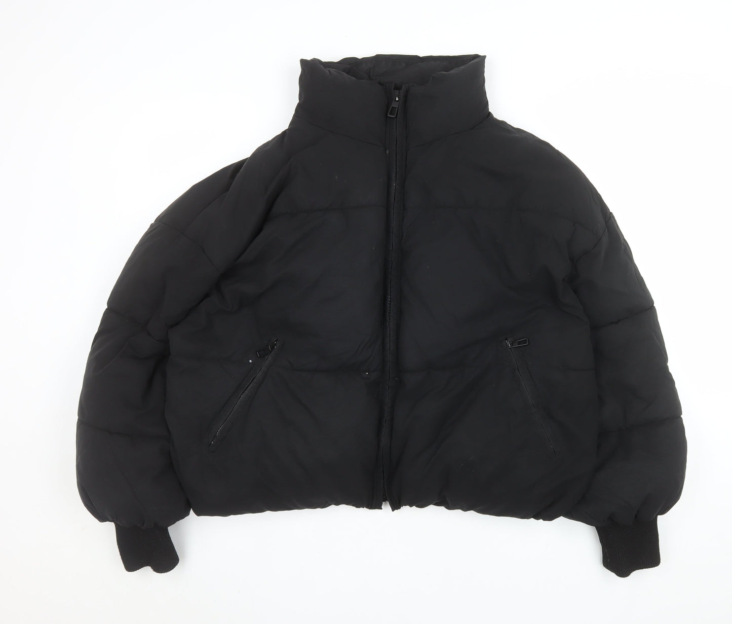 Womens UK Size 12 Zara Black Puffer Jacket