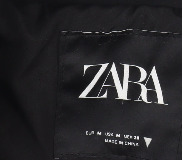 Womens UK Size 12 Zara Black Puffer Jacket