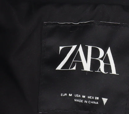 Womens UK Size 12 Zara Black Puffer Jacket