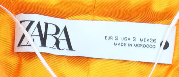 Womens UK Size S Zara Regular Orange Suit Waistcoat