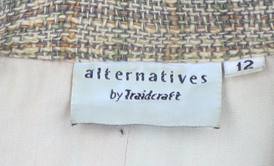 Womens UK Size 12 Alternatives by Traidcraft Beige Basic Jacket