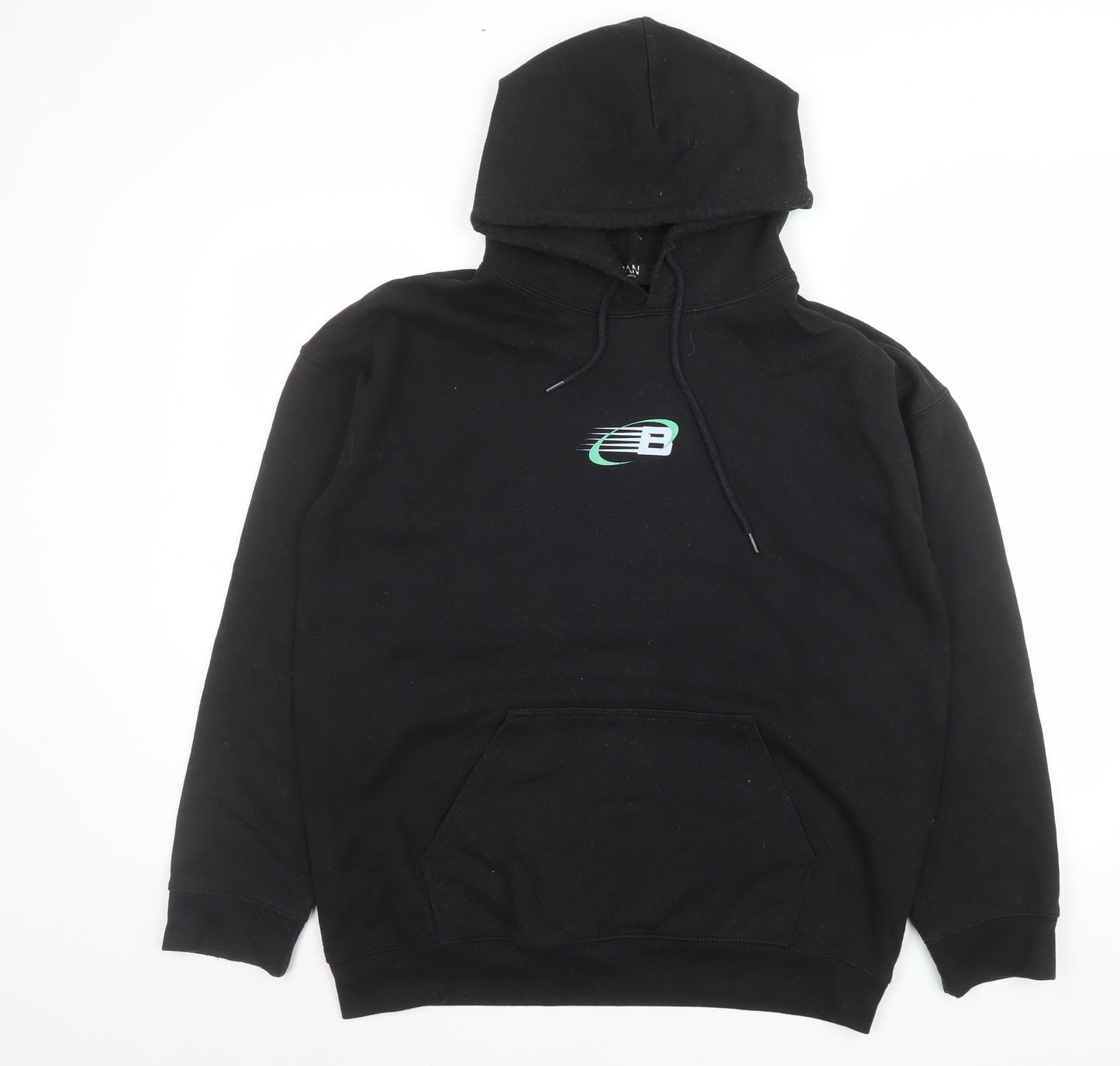 Mens UK Size S boohooMAN Black Pullover Hoodie