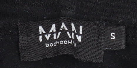 Mens UK Size S boohooMAN Black Pullover Hoodie
