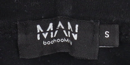 Mens UK Size S boohooMAN Black Pullover Hoodie
