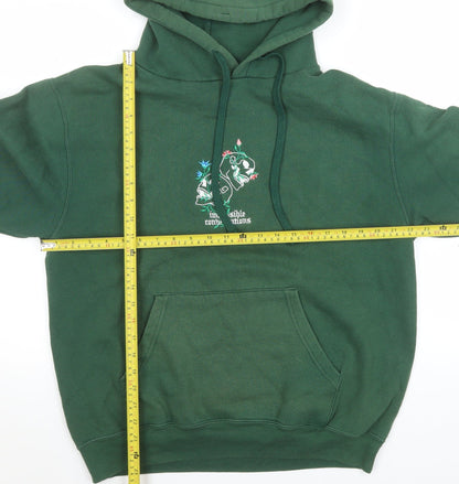 Mens UK Size M Impossible Conversations Green Pullover Hoodie