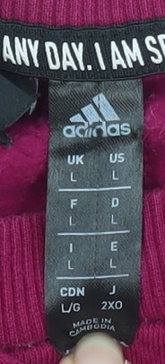 Mens UK Size L adidas Purple Pullover Sweatshirt
