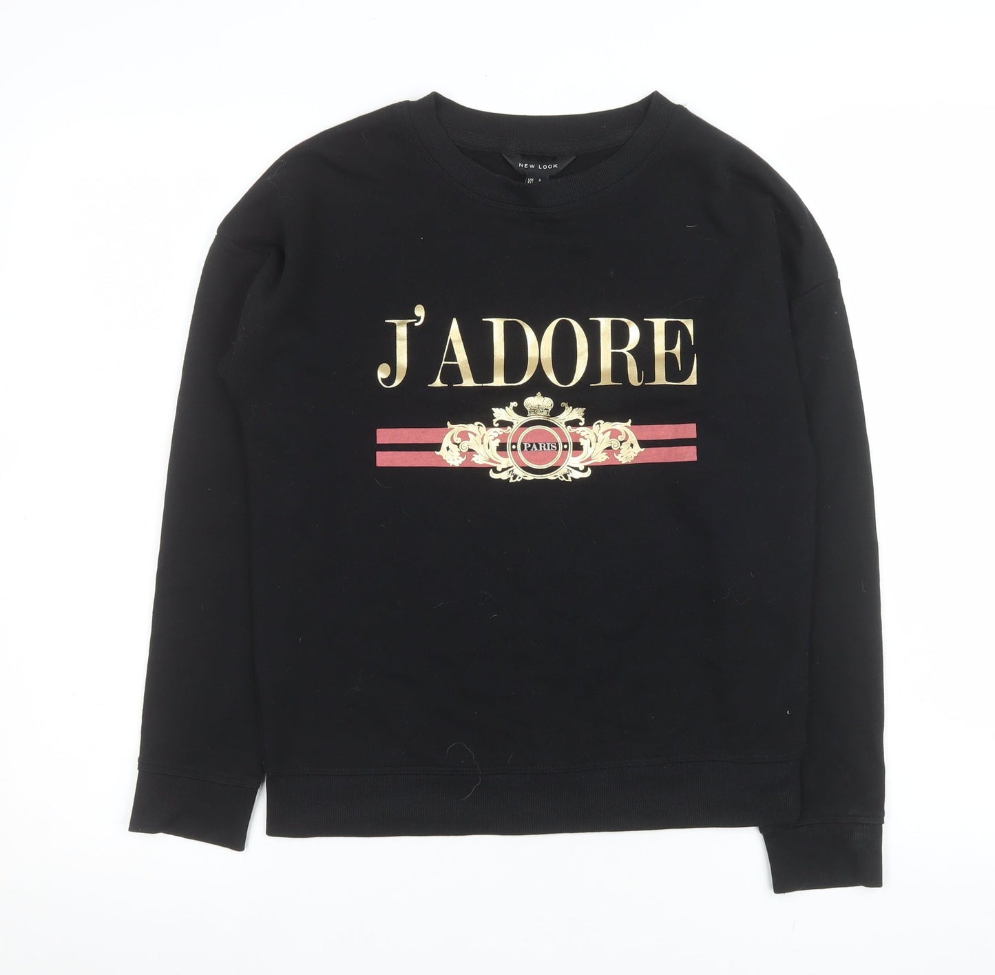 Womens UK Size 6 New Look Black Pullover Sweatshirt