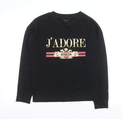Womens UK Size 6 New Look Black Pullover Sweatshirt