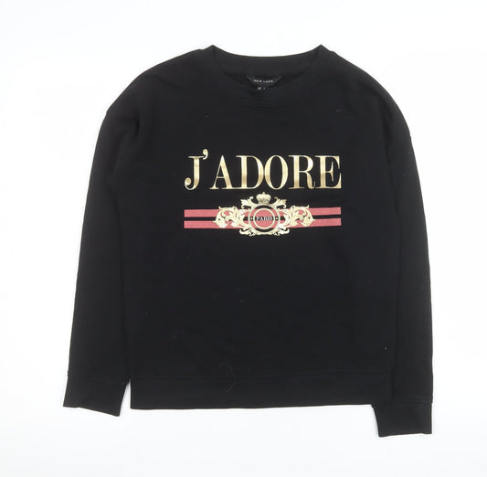 Womens UK Size 6 New Look Black Pullover Sweatshirt