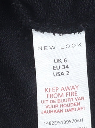 Womens UK Size 6 New Look Black Pullover Sweatshirt