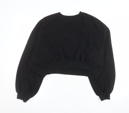 Womens UK Size L Zara Black Pullover Sweatshirt