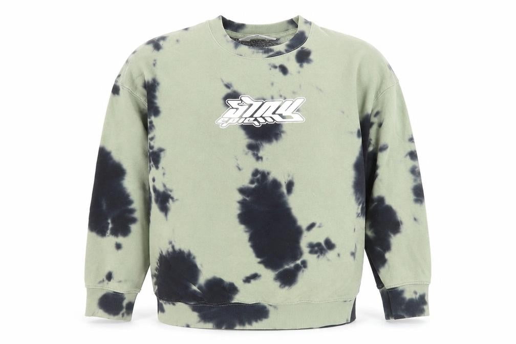H&M Boys Green Tie-Dye Graphic Pullover Sweatshirt 9-10 Years