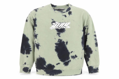 H&M Boys Green Tie-Dye Graphic Pullover Sweatshirt 9-10 Years