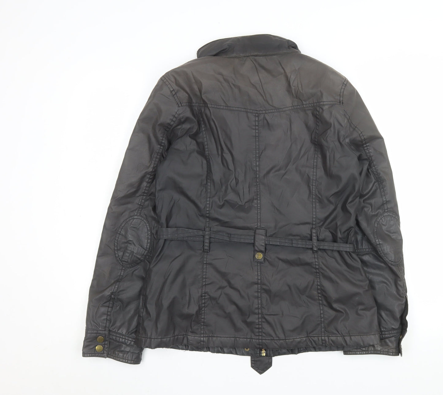 Womens UK Size M Oasis Black Parka Coat