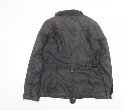 Womens UK Size M Oasis Black Parka Coat