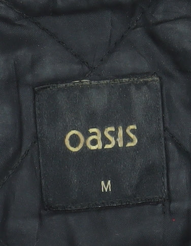 Womens UK Size M Oasis Black Parka Coat