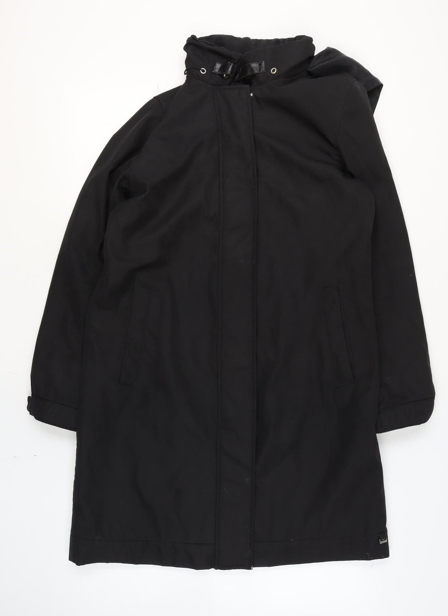 Womens UK Size 12 ReSET Black Rain Coat