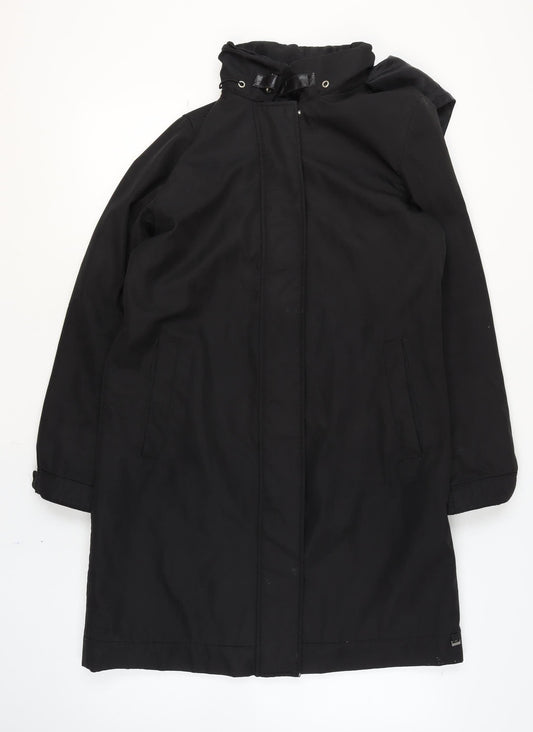 Womens UK Size 12 ReSET Black Rain Coat