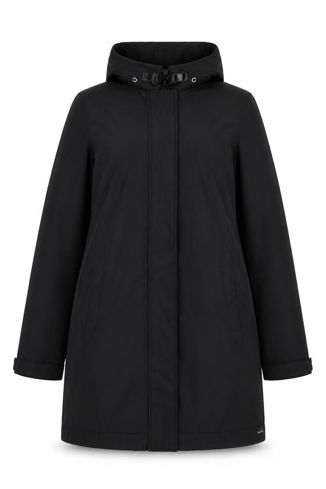 Womens UK Size 12 ReSET Black Rain Coat