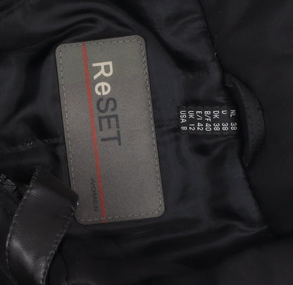 Womens UK Size 12 ReSET Black Rain Coat