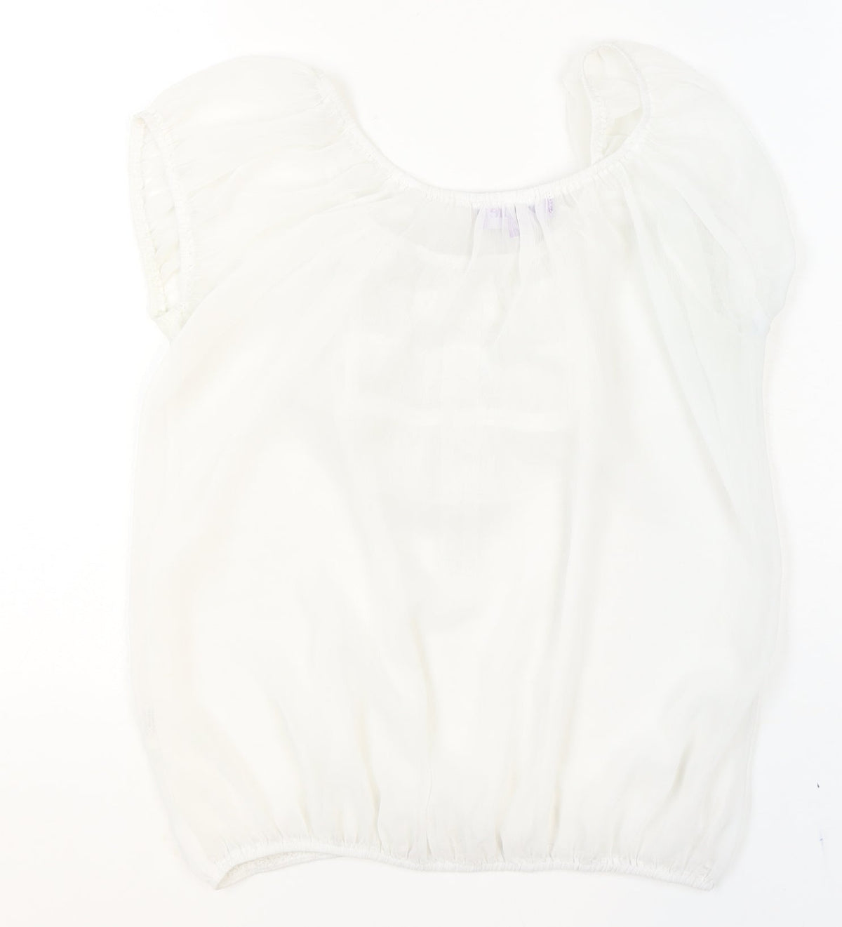 Womens UK Size S Purple White Tunic Blouse