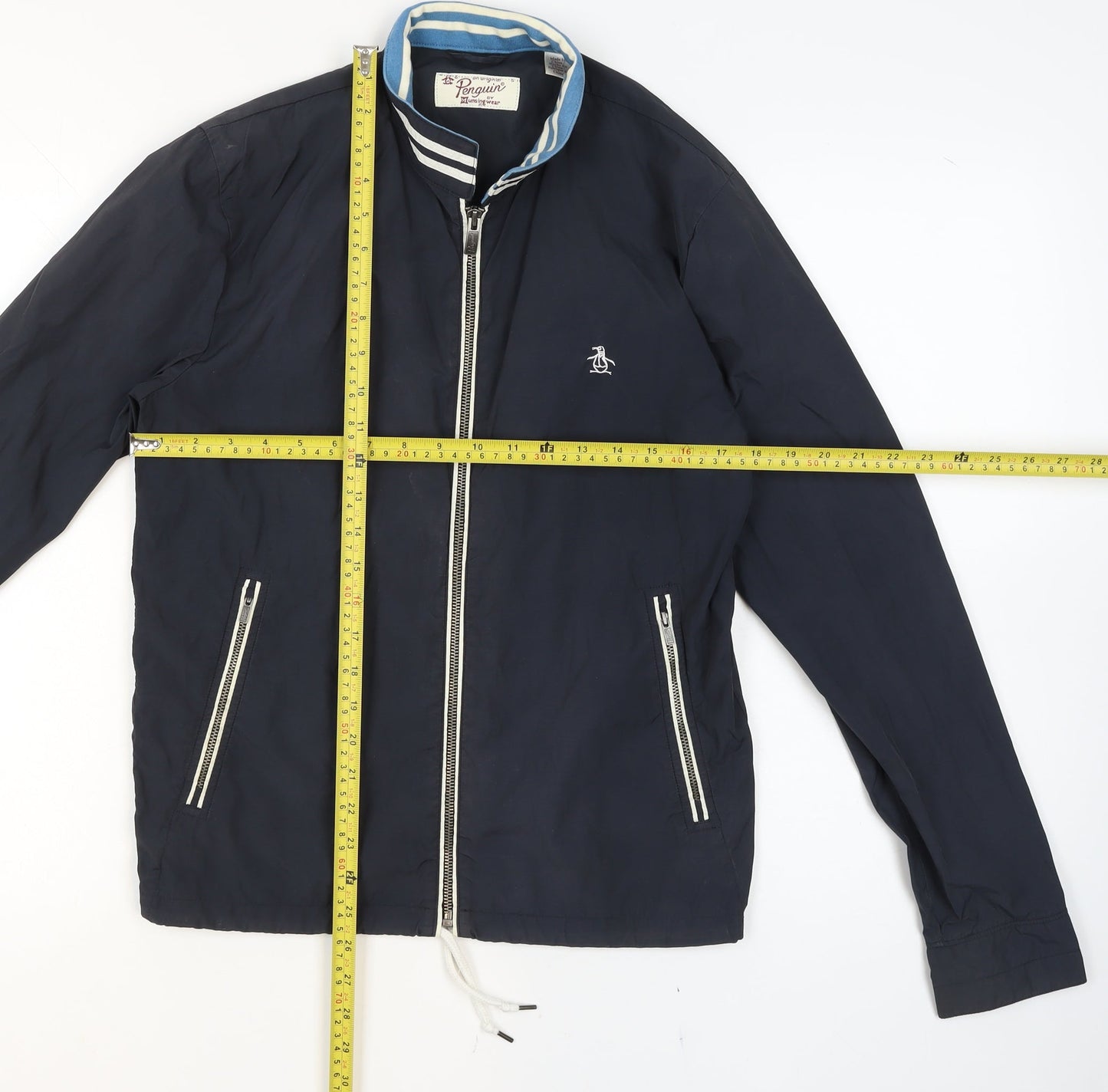 Boys UK Size S Original Penguin by Munsingwear Blue Bomber Jacket