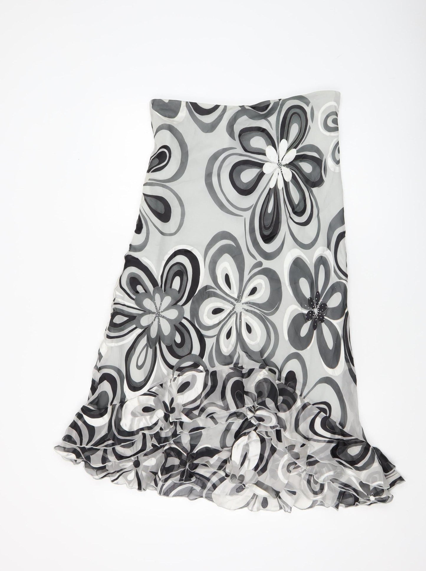Womens UK Size 14 Arruba Flare Chiffon Skirt